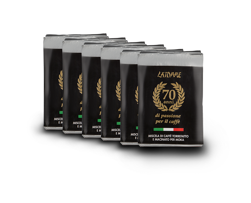 Caffè 70° blend , ground coffee for moka and filter machine - 6 packs