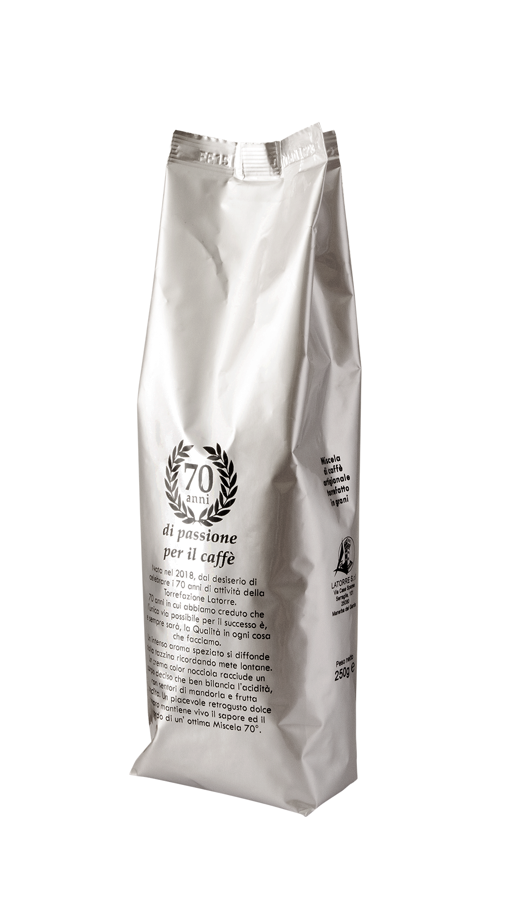Caffè 70° blend , coffee beans, 250 gr bag