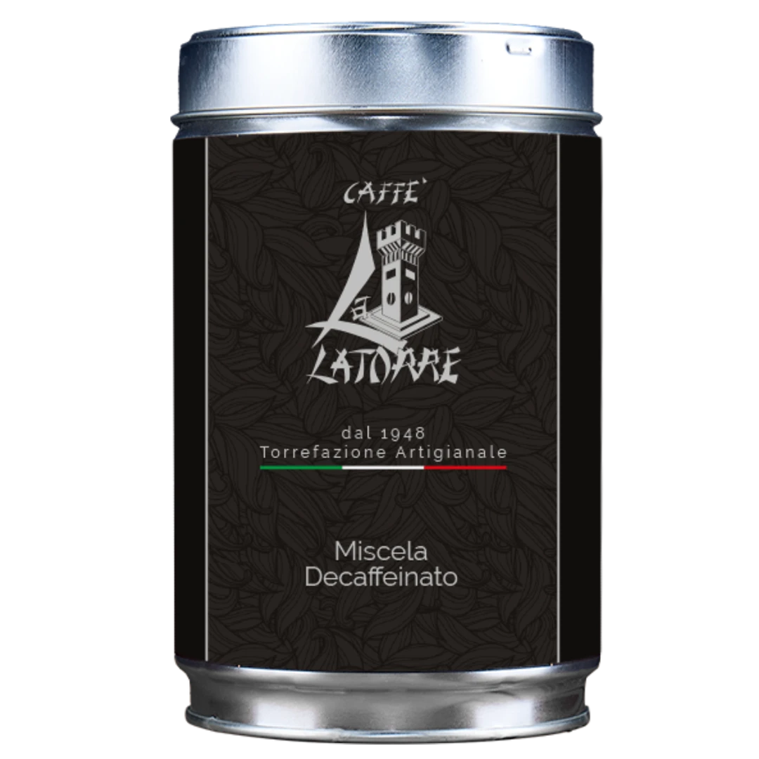 Caffè Latorre, decaffeinated blend, ground coffee for for moka and filter machine